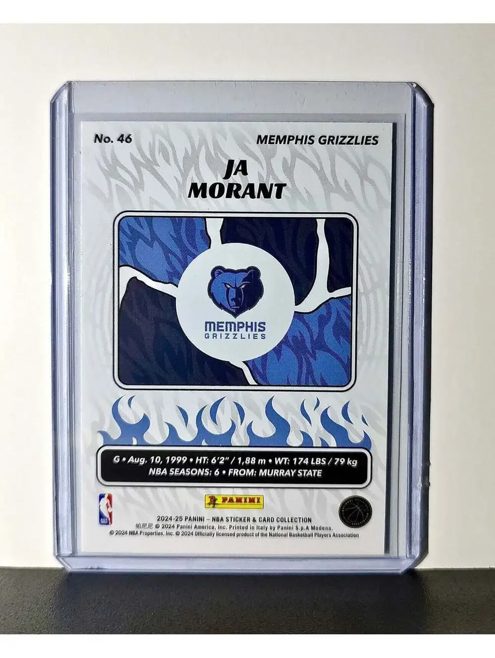 Ja Morant 2024-25 Panini NBA #46 Sticker Card Memphis Grizzlies